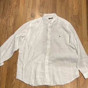 Men's White Polo by Ralph Lauren Shirt 2xlt